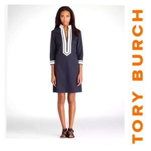 Tory Burch Tunic Mini Dress - Navy White